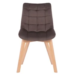 CLP Eetkamerstoel Passaic Fluweel Bruin -Puur Woood Winkel 1000071126 0101