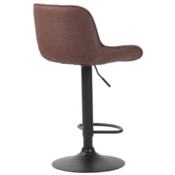 CLP Barkruk Lentini Frame Zwart Stof Bruin -Puur Woood Winkel 1000071156 0103