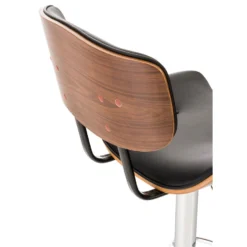 CLP Barkruk Sarnia Kunstleder Zwart -Puur Woood Winkel 1000071183 0103