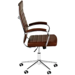 CLP Bureaustoel Mollis Kunstleer Bruin -Puur Woood Winkel 1000071211 0102