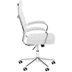 CLP Bureaustoel Mollis Kunstleer Wit -Puur Woood Winkel 1000071212 0102