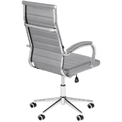 CLP Bureaustoel Mollis Kunstleer Grijs -Puur Woood Winkel 1000071213 0103