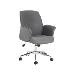 Beliani Bureaustoel RAVISHING - Grijs Polyester