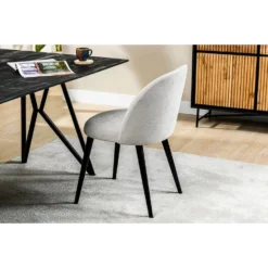 Giga Meubel Eetkamerstoel Wit - Zithoogte 50cm - Stoel Noa -Puur Woood Winkel 1000071469 0103