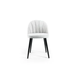 Giga Meubel Eetkamerstoel Wit - Zithoogte 50cm - Stoel Noa