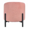 QUVIO Poef Met Vier Metalen Poten - Velvet - Vintage Roze