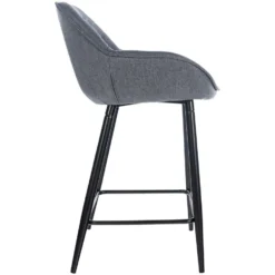 CLP Barkruk Gibson Stof Zilverkleurig -Puur Woood Winkel 1000072722 0102