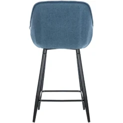 CLP Barkruk Gibson Stof Blauw -Puur Woood Winkel 1000072723 0103