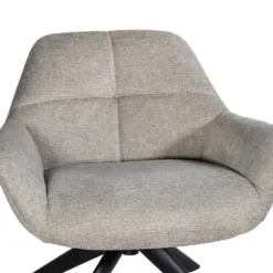 Giga Meubel Fauteuil Beige - Stof & Metaal - Zithoogte 43 - Stoel Shannon -Puur Woood Winkel 1000072859 0102