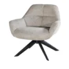 Giga Meubel Fauteuil Beige - Stof & Metaal - Zithoogte 43 - Stoel Shannon