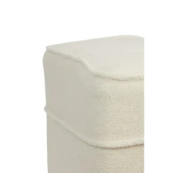 Poef Kiki - Wit - 40x40x35cm -Puur Woood Winkel 1000072861 0111