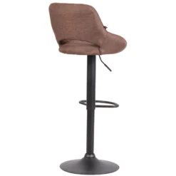 CLP Barkruk Milet Frame Zwart Stof Bruin -Puur Woood Winkel 1000073440 0103