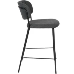 Puur Viken Barstoel 65cm - Stof - Grijs -Puur Woood Winkel 1000074303 0103