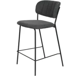 Puur Viken Barstoel 65cm - Stof - Grijs