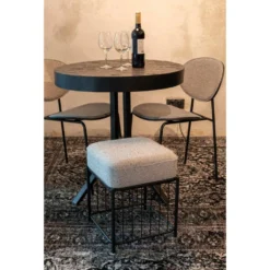 Rein Living Milou Kruk - Vierkant - Grijs -Puur Woood Winkel 1000074332 0102