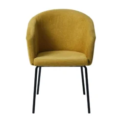 Giga Meubel Eetkamerstoel Weston Mosterd FabricGiga Living -Puur Woood Winkel 1000074341 0102