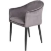 Puur Kinna Eetkamerstoel Velours - Stof - Grijs