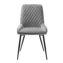 Giga Meubel Eetkamerstoel Grijs - Velvet - Stoel Milton