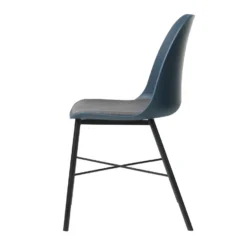 Giga Meubel Eetkamerstoel Donker Blauw - Stof - Stoel Whistler -Puur Woood Winkel 1000074375 0103