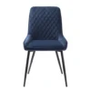Giga Meubel Eetkamerstoel Blauw - Velvet - Stoel Milton