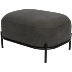 Puur Kalve Hocker - Rechthoek - Stof - Grijs