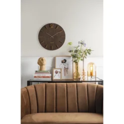 Leitmotiv Bank Royal - Velvet Chocolade Bruin - 128x71x80cm -Puur Woood Winkel 1000074591 0110