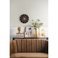 Leitmotiv Bank Royal - Velvet Chocolade Bruin - 128x71x80cm -Puur Woood Winkel 1000074591 0111