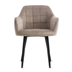 Eetkamerstoel Praia Velvet Kiezelgrijs -Puur Woood Winkel 1000074720 0104