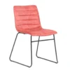 Set Van 2 Eetkamerstoelen Vienna Velvet Roze - Stof - Roze