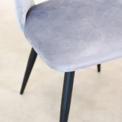 Eetkamerstoel Draaibaar Mila Velvet Grijs - Stof - Grijs -Puur Woood Winkel 1000074915 0103