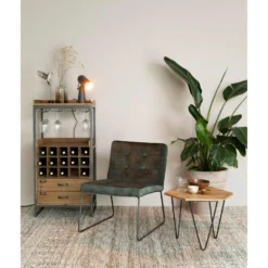 Puur Hólar Fauteuil - Stof - Grijs -Puur Woood Winkel 1000074922 0102