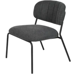 Puur Viken Fauteuil Donkergrijs/zwart - Stof - Grijs -Puur Woood Winkel 1000074928 0101