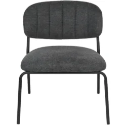 Puur Viken Fauteuil Donkergrijs/zwart - Stof - Grijs -Puur Woood Winkel 1000074928 0102