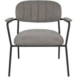 Puur Viken Fauteuil Met - Stof - Grijs -Puur Woood Winkel 1000074934 0102