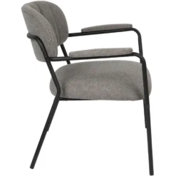 Puur Viken Fauteuil Met - Stof - Grijs -Puur Woood Winkel 1000074934 0103