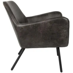 Puur Berg Fauteuil PU-leer - Lederlook - Grijs -Puur Woood Winkel 1000074936 0103