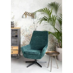 Puur Fauteuil Bruno Rib - Stof - Groen -Puur Woood Winkel 1000074938 0102