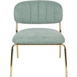 Puur Viken Fauteuil Lichtgroen/goud - Stof - Groen -Puur Woood Winkel 1000074941 0102