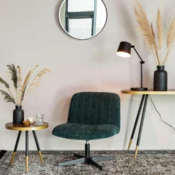 Puur Höfn Fauteuil Ribstof - Stof - Groen -Puur Woood Winkel 1000074942 0102