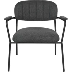 Puur Viken Fauteuil Met - Stof - Grijs -Puur Woood Winkel 1000074945 0102