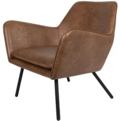 Puur Berg Fauteuil PU-leer - Lederlook - Bruin -Puur Woood Winkel 1000074947 0101