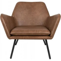 Puur Berg Fauteuil PU-leer - Lederlook - Bruin -Puur Woood Winkel 1000074947 0102