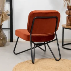 Velvet Fauteuil Jasmijn Koper - Stof - Koperkleurig -Puur Woood Winkel 1000074965 0102