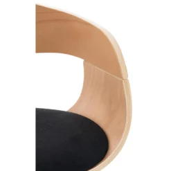 CLP Barkruk Kingston Frame Zwart Stof Natura/zwart -Puur Woood Winkel 1000078932 0102