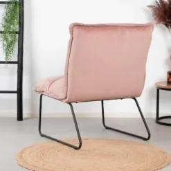 Velvet Fauteuil Maud Roze - Stof - Roze -Puur Woood Winkel 1000079003 0102