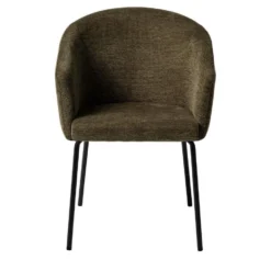 Giga Meubel Eetkamerstoel Weston Olive Groen FabricGiga Living -Puur Woood Winkel 1000079238 0102