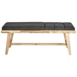 Beliani Hocker PHOLA - Lichte Houtkleur Polyester