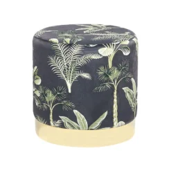 Beliani Poef WRILEY - Groen Fluweel