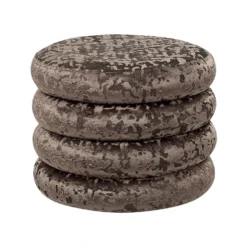 Beliani Poef BREWTON - Bruin Fluweel