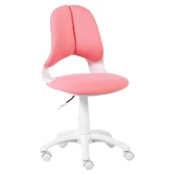 Beliani Bureaustoel MARGUERITE - Roze Polyester